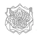 Mongolian mountain and edelweiss tattoo design idea