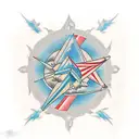 Mongolian mountain and edelweiss tattoo design idea