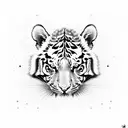 tiger cub, adorable, small tattoo design idea
