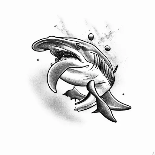 hammerhead shark calf tattoo tattoo design idea