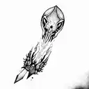 a wand tattoo design idea