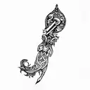 a wand tattoo design idea