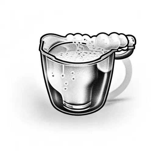 A beer mug and a joystick crossed together with a cowboy hat on top tattoo design idea