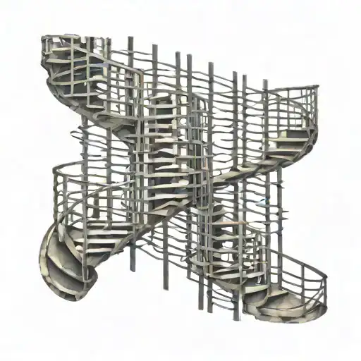 spiral barrier prison bars tattoo design idea