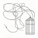 prison wire tattoo design idea