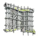 spiral barrier prison bars tattoo design idea