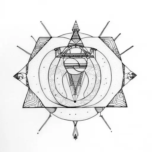 I keep making geometric solar system designs and this is my latest one for  another redditor's tattoo. : r/Astronomy