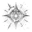 astronomy tattoo design idea