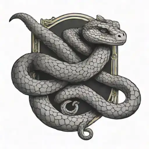 Slytherin snake  tattoo design idea