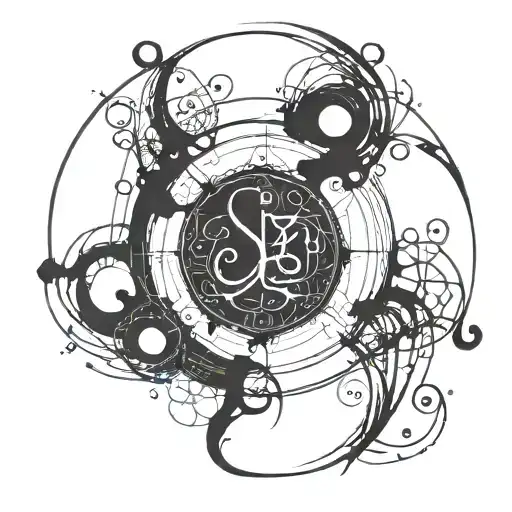 dirac equation enso symbol circleing tattoo design idea