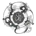dirac equation enso symbol circleing tattoo design idea