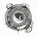 dirac equation enso symbol circleing tattoo design idea