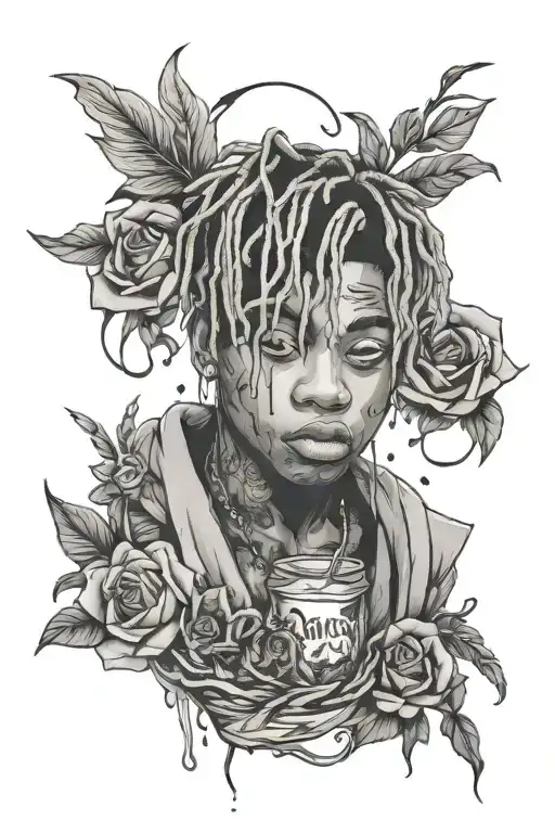 juice wrld 999 tattoo design idea