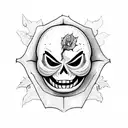 scarecrow with pumpkin head tattoo design idea