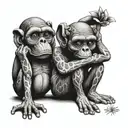 hear no evil speak no evil tattoo design idea