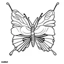 broken butterfly wing tattoo design idea