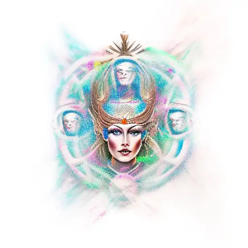 Nordic godess Hel tattoo design idea