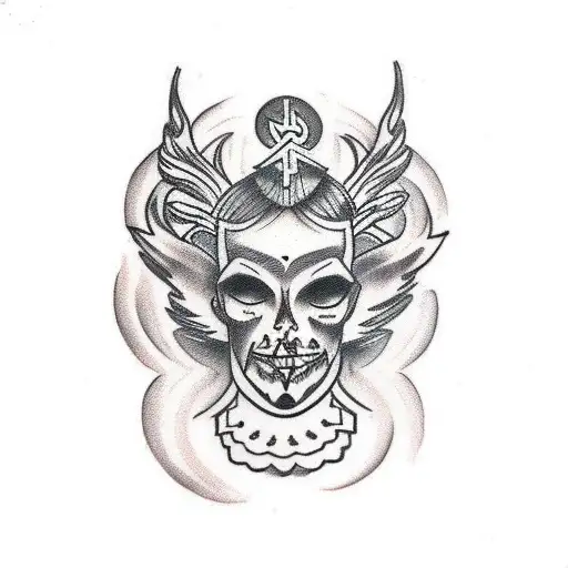Nordic godess Hel tattoo design idea