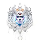 Nordic godess Hel tattoo design idea