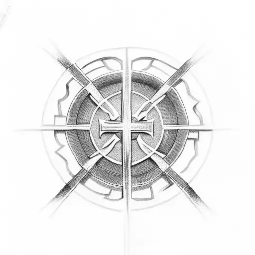  Greek Orthodox cross tattoo design idea