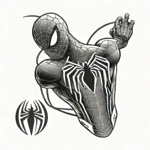spiderman andrew garfield symbol with spiderman in the symbol tattoo design idea