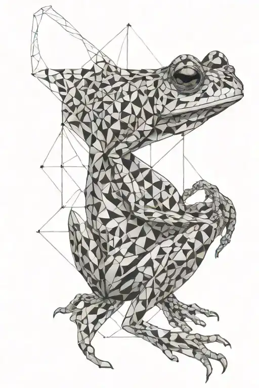 a dissected frog smoking tattoo design idea