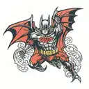 red Batman logo  tattoo design idea