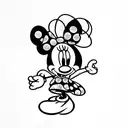 Minnie mouse tattoo design idea