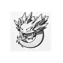 una planta, un avión, un dragón, Asuka evangelion, Kykio Inuyasha, Ghibli, Pokémon Game boy, control snes tattoo design idea