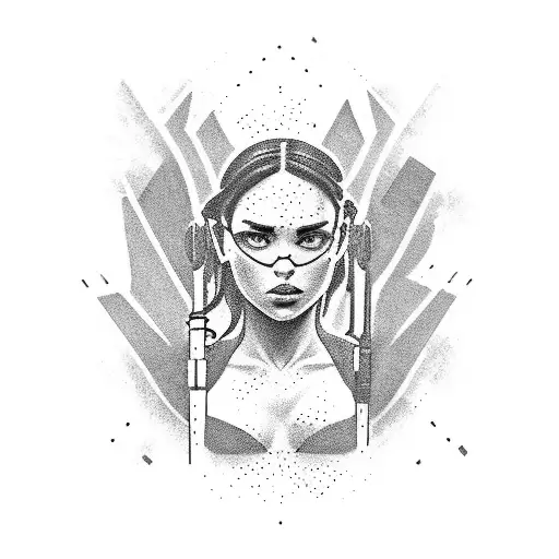 lara croft tattoo design idea
