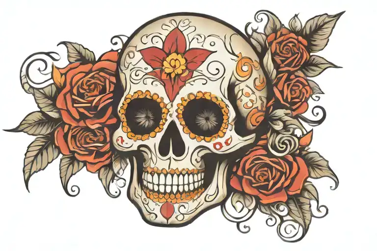 Sugar Skull Who has blood tattoo design idea