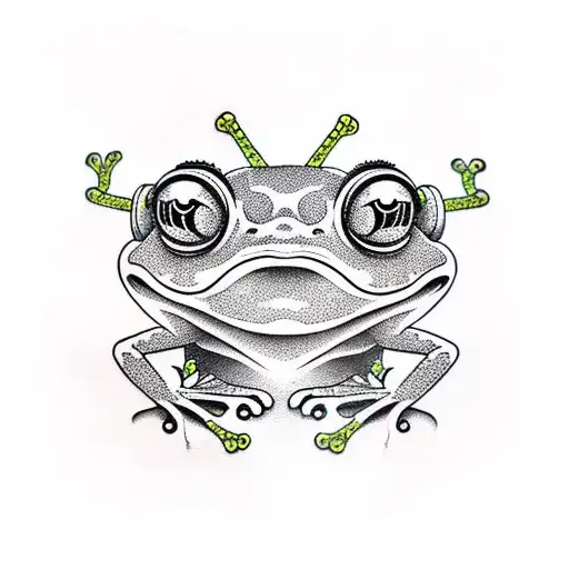 frog samurai tattoo design idea
