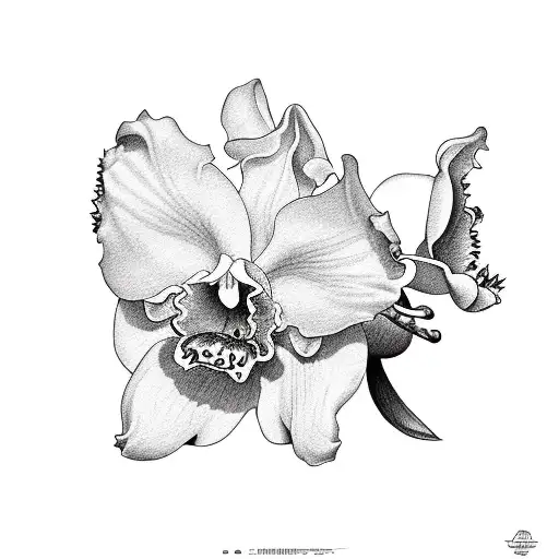 cattleya tattoo design idea