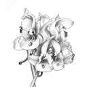 cattleya tattoo design idea