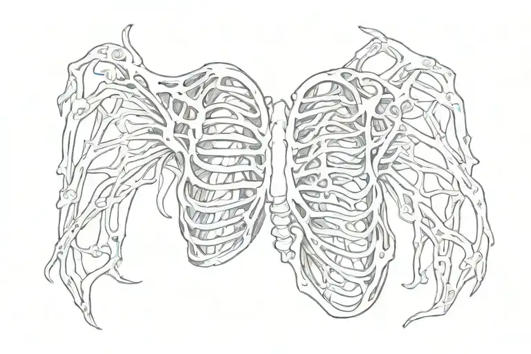 Rib cage tattoo tattoo design idea