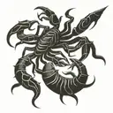 large scorpion tattoo design idea