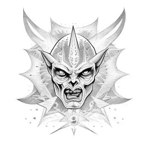 Star satan tattoo design idea