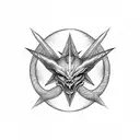 Star satan tattoo design idea