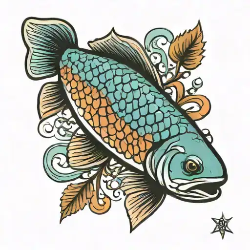 salmon gill nett tattoo design idea