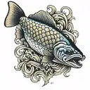 salmon gill nett tattoo design idea