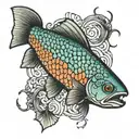 salmon gill nett tattoo design idea