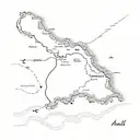 achill island map tattoo design idea