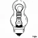 a broken light bulb and a normal light bulb with the lyrics 'don't let this darkness fool you, all lights turned off can tattoo design idea