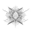 Star long weird lines tattoo design idea