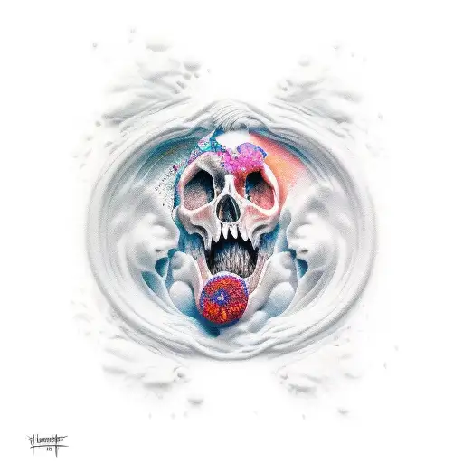 lost in grief tattoo design idea