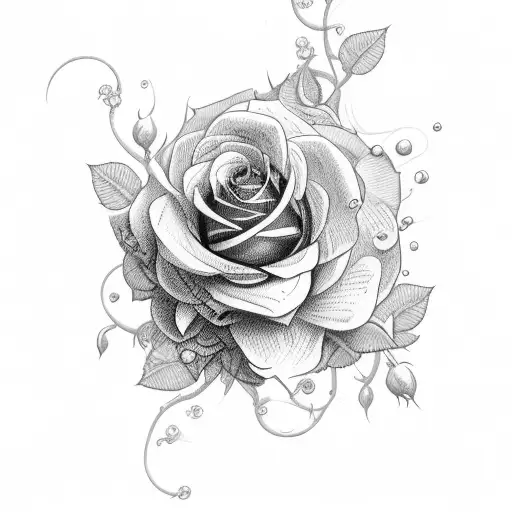 name with roses  tattoo design idea