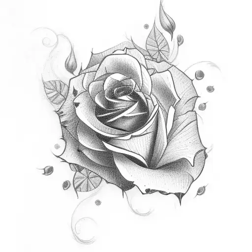 name with roses  tattoo design idea