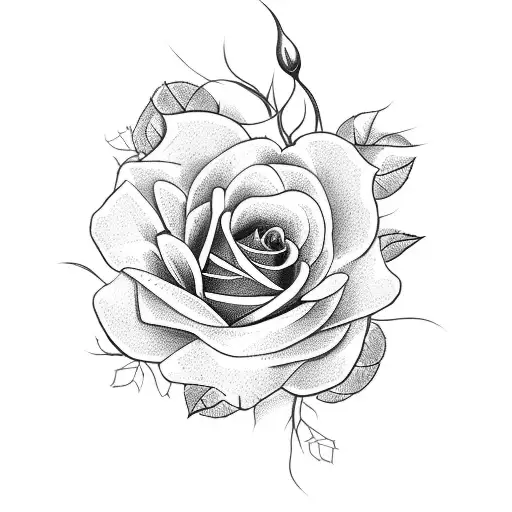 name with roses  tattoo design idea
