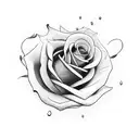 name with roses  tattoo design idea