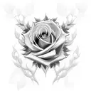 name with roses  tattoo design idea